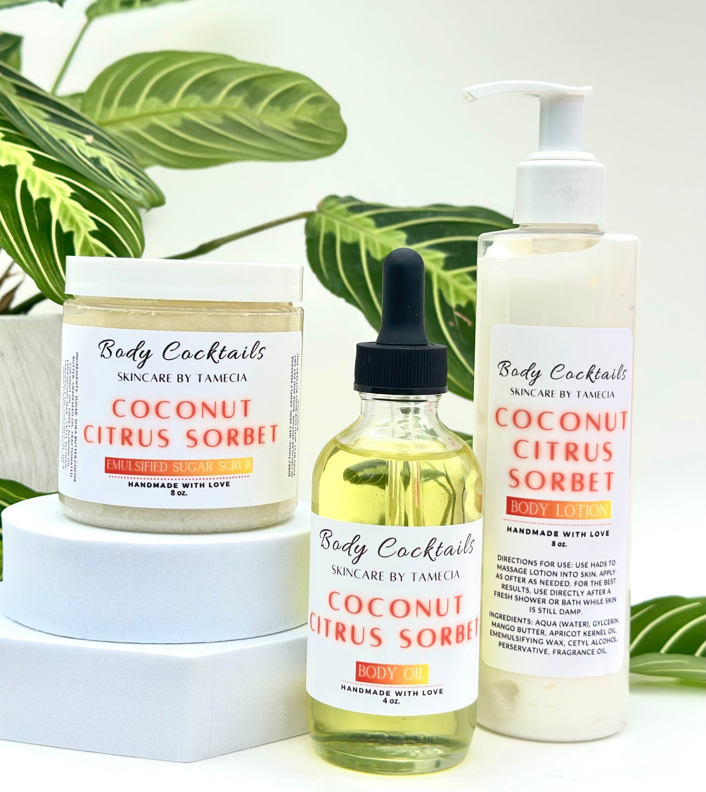 Coconut Citrus Sorbet Emulsified Sugar Scrub